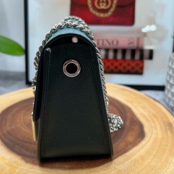 Coach Bowery Crossbody Colorblock With Heart Turnlovk Teal and Cream - Picture 5 of 9